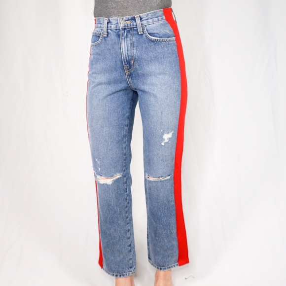 CARMAR Ursula Red Stripe Crop Jeans 0064 - Picture 8 of 8